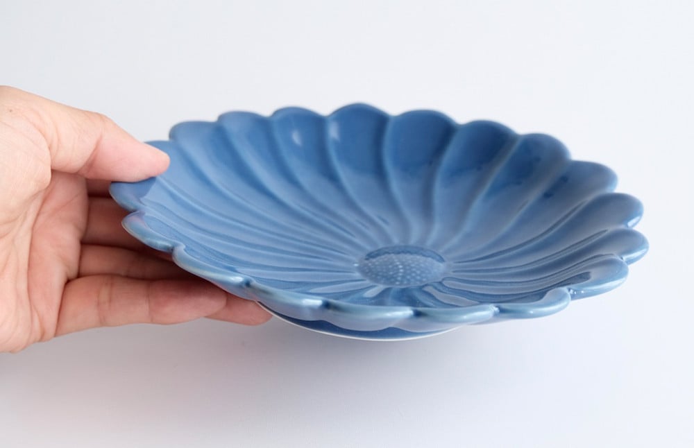 器峰窯 菊花皿 2色セット