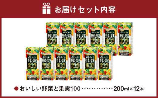 おいしい野菜と果実 200ml×12本 合計2400ml 果汁100% 野菜 果実 フルーツ ジュース フルーツジュース 常温 飲料 熊本県 らくのうマザーズ