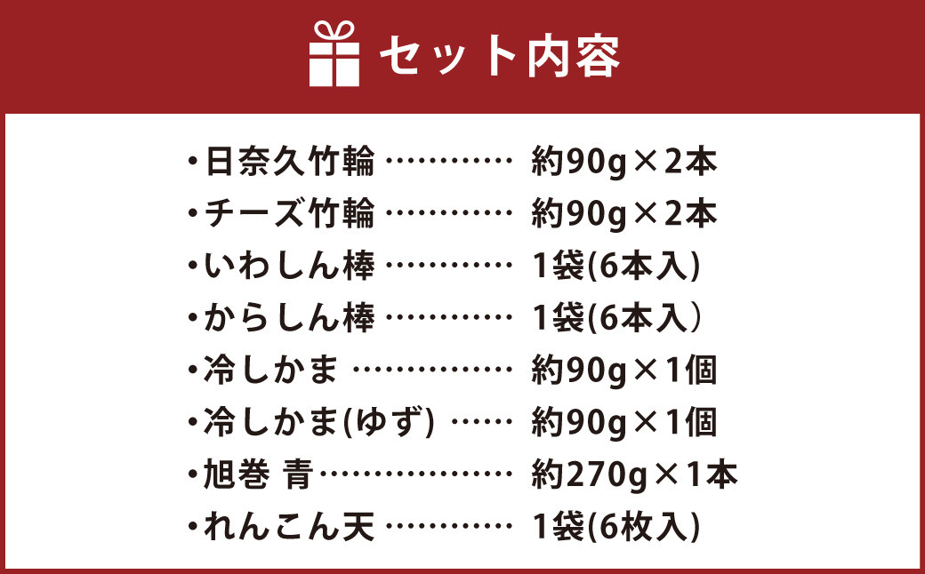 日奈久練り物セット 8種 ちくわ 天ぷら 練り物 すり身 惣菜 おかず おつまみ かまぼこ 熊本県