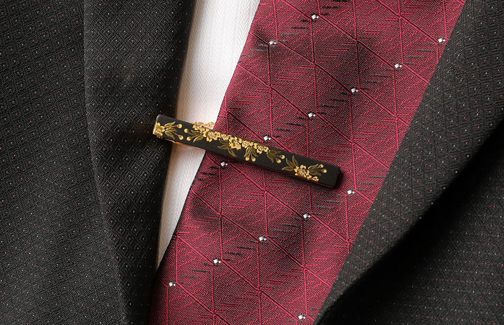 肥後象嵌 ネクタイ止め(桜)