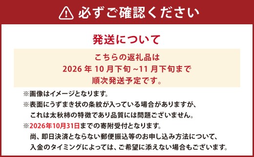 熊本県産 太秋柿 2kg 【2026年10月下旬発送開始】 フルーツ くだもの 果物 かき 柿