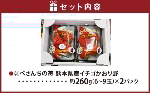 にべさんちの苺 熊本県産イチゴかおり野 約520g【2025年12月上旬発送開始】 苺 いちご フルーツ 果物 熊本