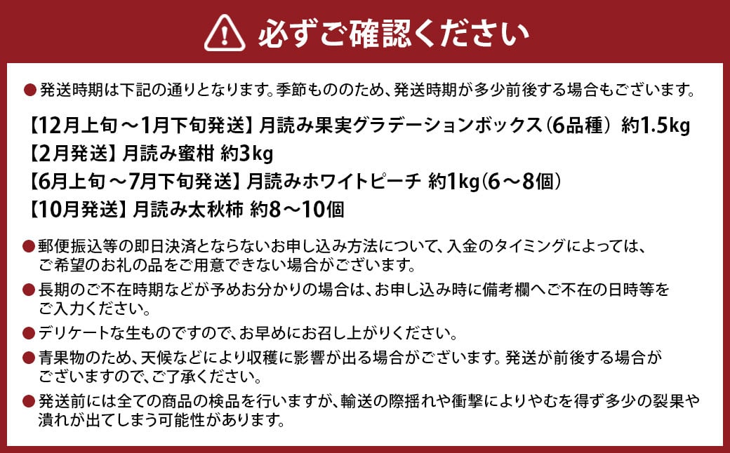 【年4回定期便】にしだ果樹園の熊本県産季節の月読みフルーツ定期便