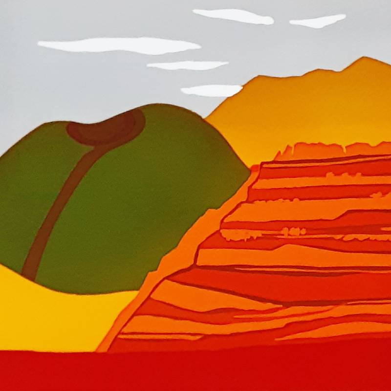 染額「秋の米塚」横35×高さ27㎝ 伝統工芸 インテリア