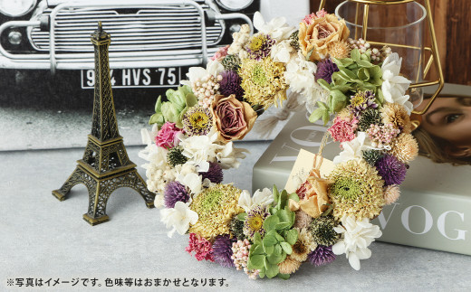 【6ヶ月定期便】ドライフラワーリース Mサイズ