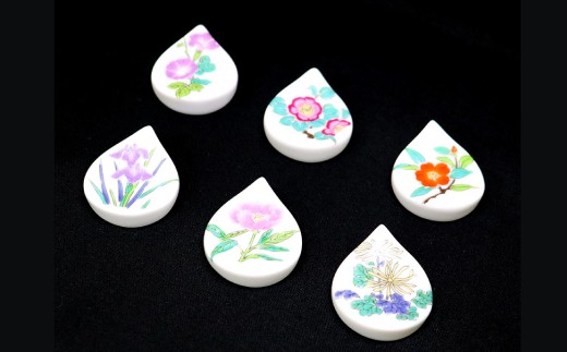 高浜焼 箸置きセット （ 肥後六花 ） 6個 セット 箸置き 箸おき 肥後六花 天草陶石 和食器 ギフト
