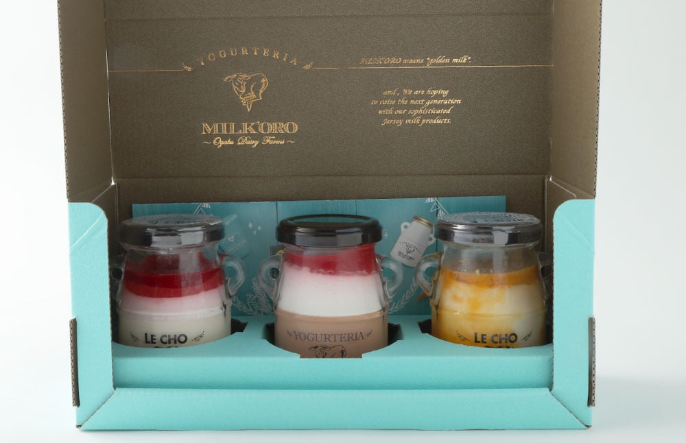 オオヤブデイリーファームのLe CHO マーブルプリンとババロワ3本ギフト