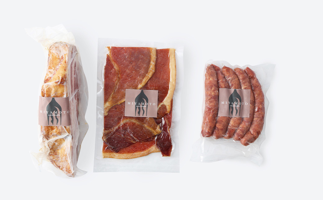 コーシンポーク 満喫セット 約850g ハム ソーセージ ベーコン スモーク 燻製 ジャーキー おつまみ セット