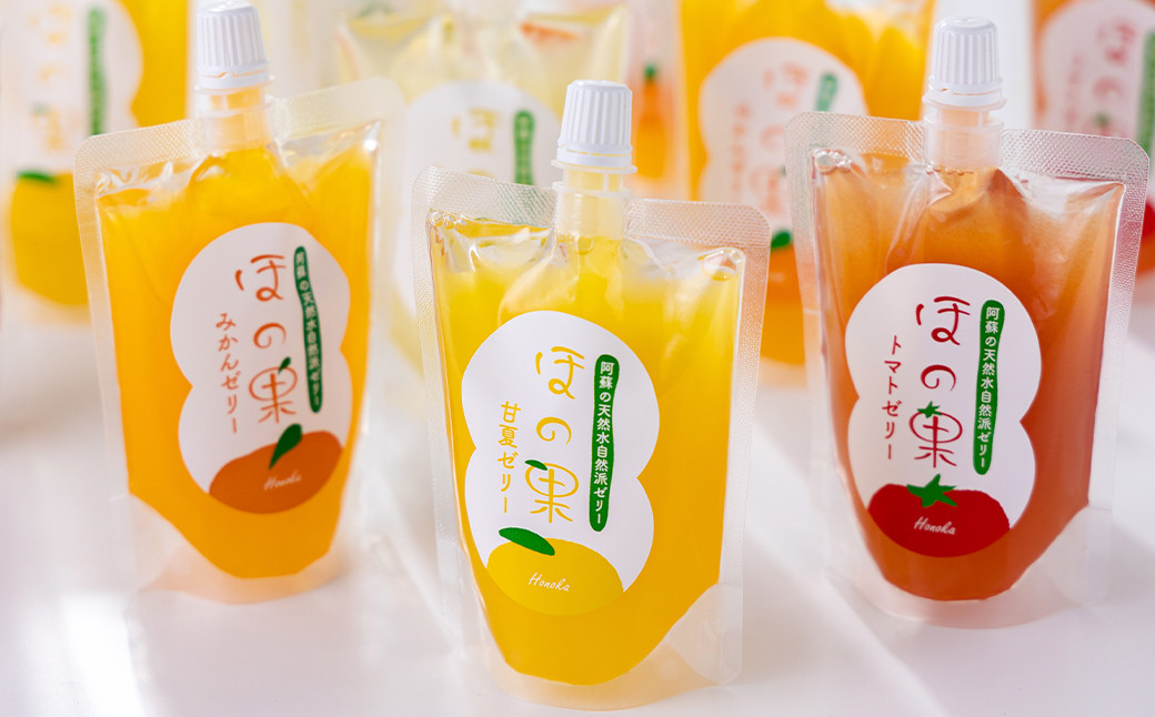 くまもとのほの果ゼリーセット 4種 各135ml×12個（トマト 柚子 甘夏 温州みかん） 洋菓子 お菓子 おやつ スイーツ ゼリー 保存料 着色料 香料 不使用