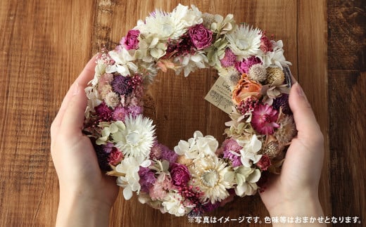 【12ヶ月定期便】ドライフラワーリース Mサイズ