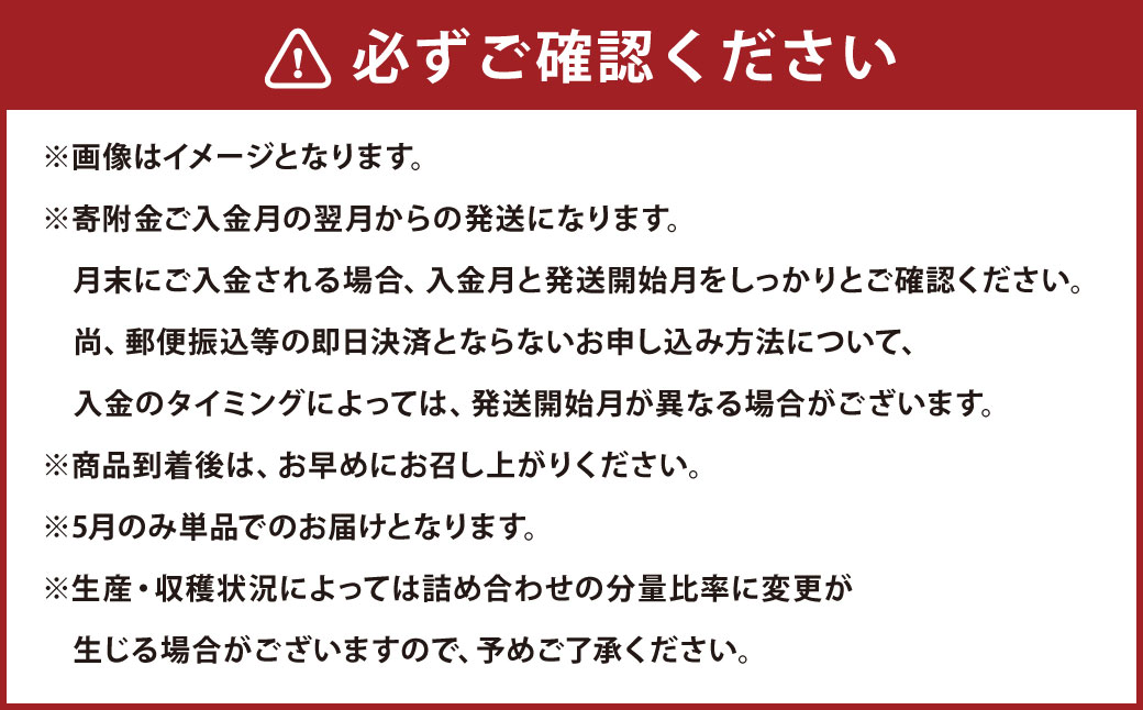 【6か月連続定期便】熊本便り！旬のフルーツ詰め合わせ定期便 ｜ くだもの 果物 フルーツ 旬 いちご 柑橘 みかん メロン すいか シャインマスカット 梨 熊本県