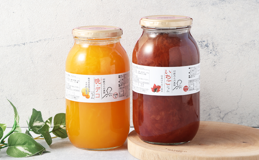 阿蘇 木之内農園の 晩・デコジャム と いちごジャム セット 各1kg 合計2kg