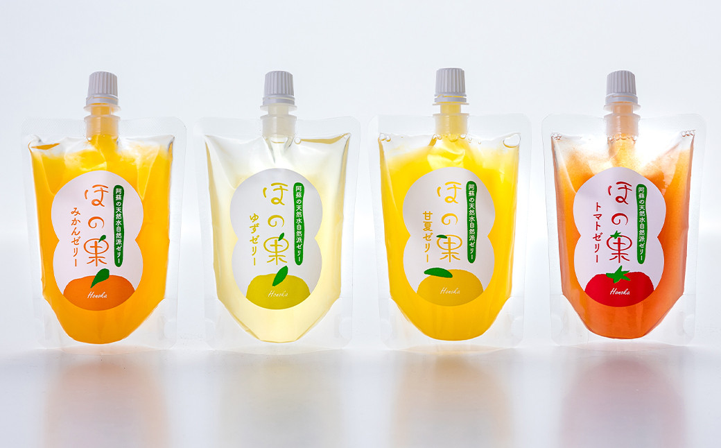 くまもとのほの果ゼリーセット 4種 各135ml×12個（トマト 柚子 甘夏 温州みかん） 洋菓子 お菓子 おやつ スイーツ ゼリー 保存料 着色料 香料 不使用