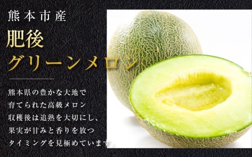 熊本市産 肥後グリーンメロン4-6玉 L以上 約7kg 【2026年4月下旬～2026年７月下旬発送予定】メロン 青肉 甘いフルーツ プレゼント 贈答 贈り物 果物 熊本県