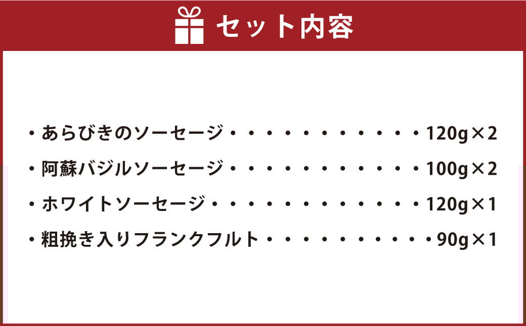 冷凍ソーセージセット 約650g