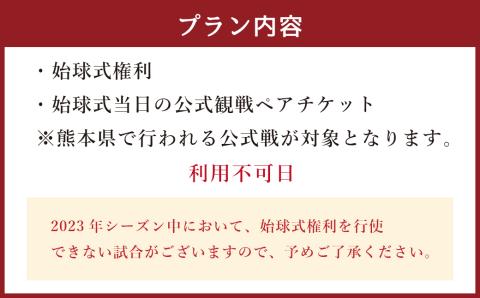 【2023年シーズン】火の国サラマンダーズ 公式戦始球式権利及び公式戦観戦ペアチケット付
