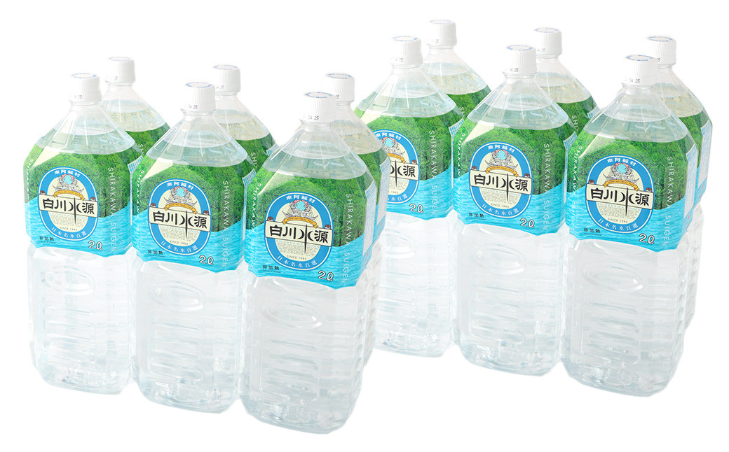 【3か月連続定期便】日本名水百選ミネラルウォーター「南阿蘇・白川水源」2L×6本入り2ケース×3か月