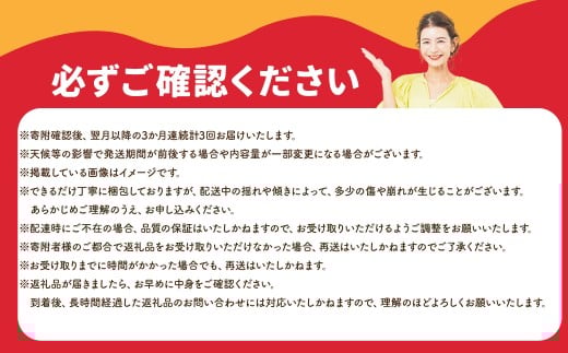 【3か月連続定期便】 スザンヌが選ぶ熊本ギフト 果物定期便3ヶ月 （苺 ・ 旬の柑橘約 ネーブルorパール柑・ デコポン ・ スイカ ・ メロン ・ シャインマスカット ・ みかん ・ 梨 ・ 柿 ・ 晩白柚） ／ 3回定期便 果物 果実 フルーツ 定期便 九州 熊本県 常温 冷蔵