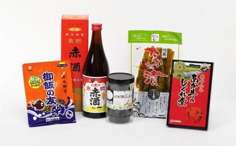 くまもとふるさとごはんセット 5種（たかな漬 あか牛のしぐれ煮 御飯の友 味塩のり 赤酒）