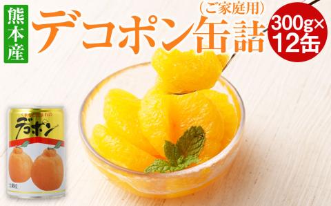 デコポン 缶詰 (ご家庭用) 300g×12缶 合計3.6kg でこぽん 缶詰め 常温保存