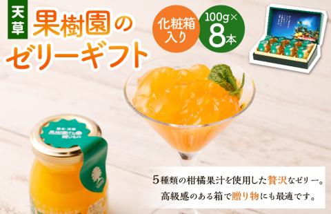 熊本 天草の果樹園 ゼリーギフト 100g×8個 合計800g 不知火 清見 ポンカン あまくさ晩柑 みかん