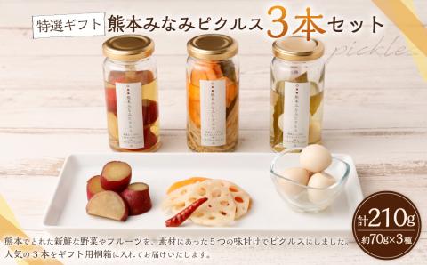 【熊本みなみピクルス】特撰ギフト桐箱3本セット