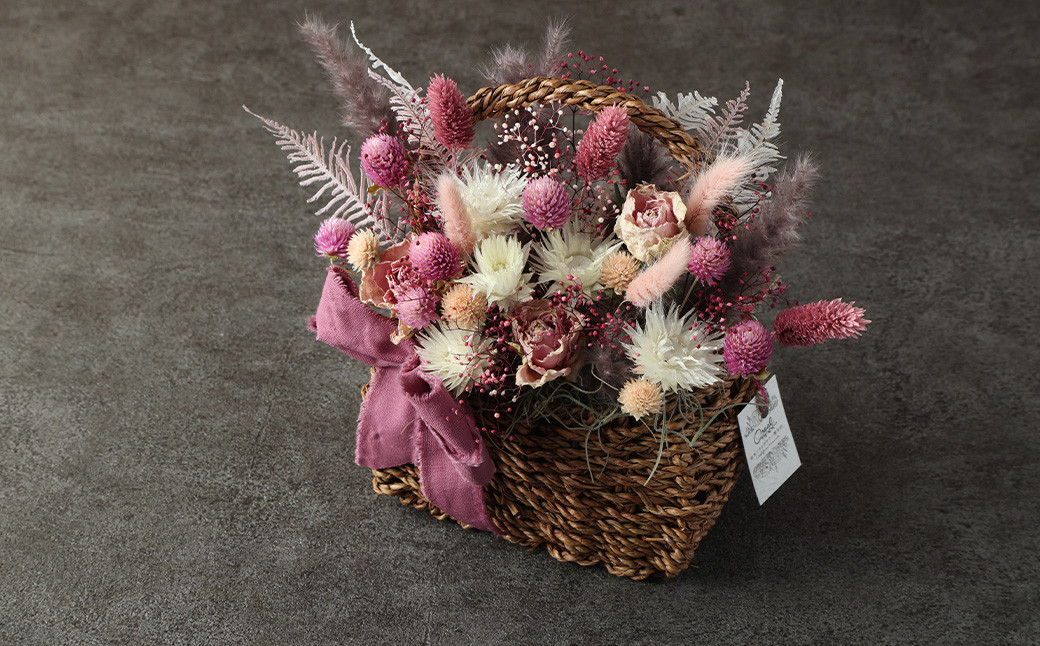 【青・白系】バスケットアレンジ Mサイズ