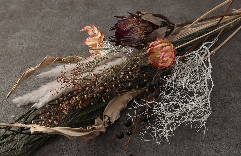 【ナチュラル】ドライフラワー インテリアアレンジ 1個 縦約85cm (7種類12本以上)