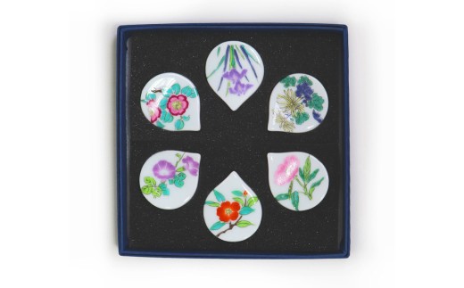 高浜焼 箸置きセット （ 肥後六花 ） 6個 セット 箸置き 箸おき 肥後六花 天草陶石 和食器 ギフト