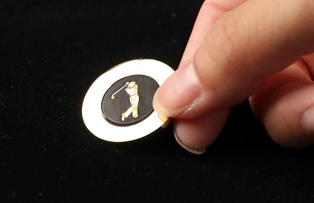 肥後象嵌 ゴルフマーカー （ナイスショット）