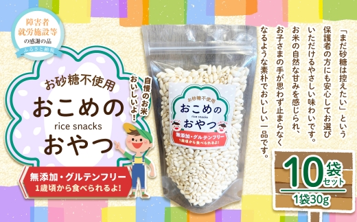 おこめのおやつ 10袋セット おこめ 米 コメ お米 おかし おやつ お菓子 お砂糖不使用 無添加 国産 熊本県産