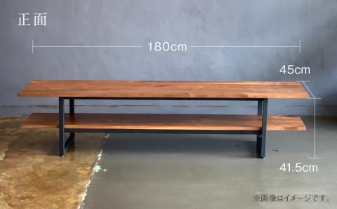 無垢材×スチールレッグ TVボード 幅1800mm ウォールナット ホワイトオーク 無垢材 天然木 家具 ファニチャー インテリア ナチュラル シンプル おしゃれ 