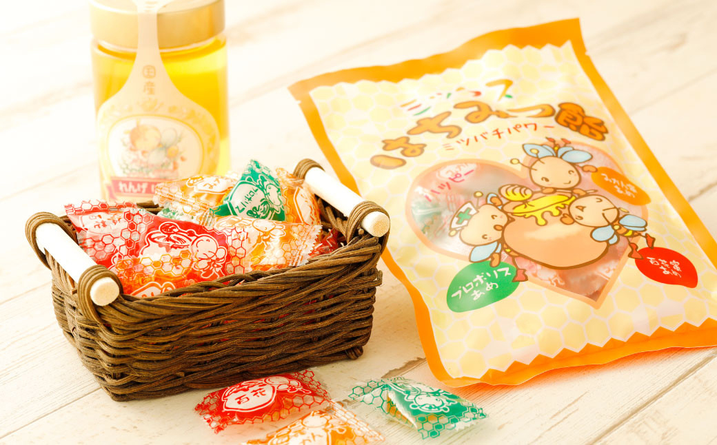 蜂蜜あめミックス 1袋（百花蜜 みかん蜜あめ プロポリス）	