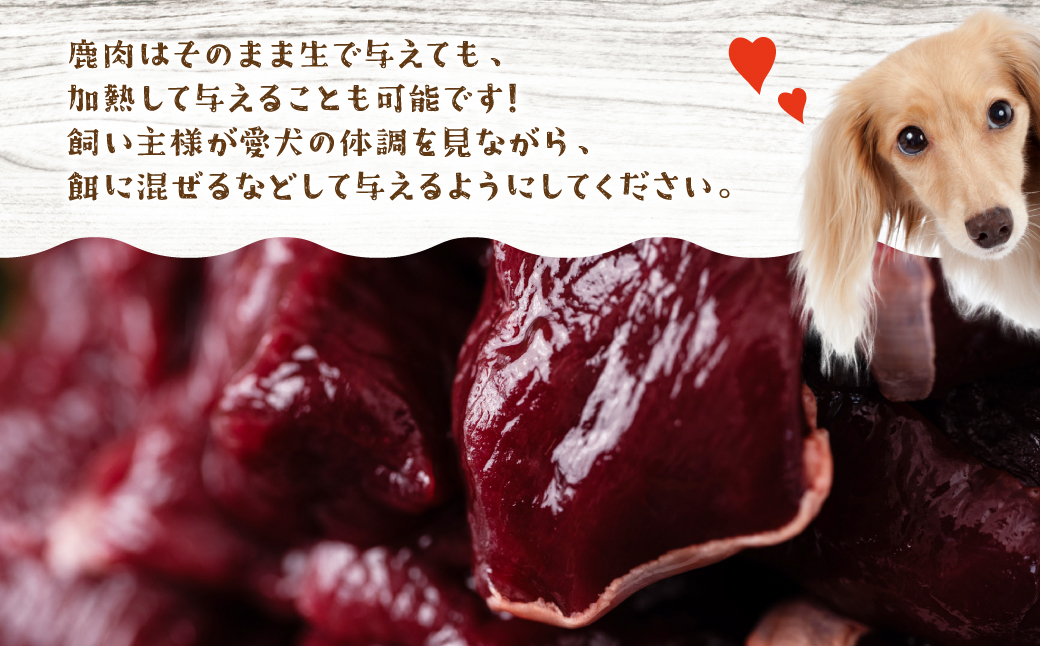 わんちゃん用 鹿生サイコロステーキ ジビエ 300g×3パック 計900g