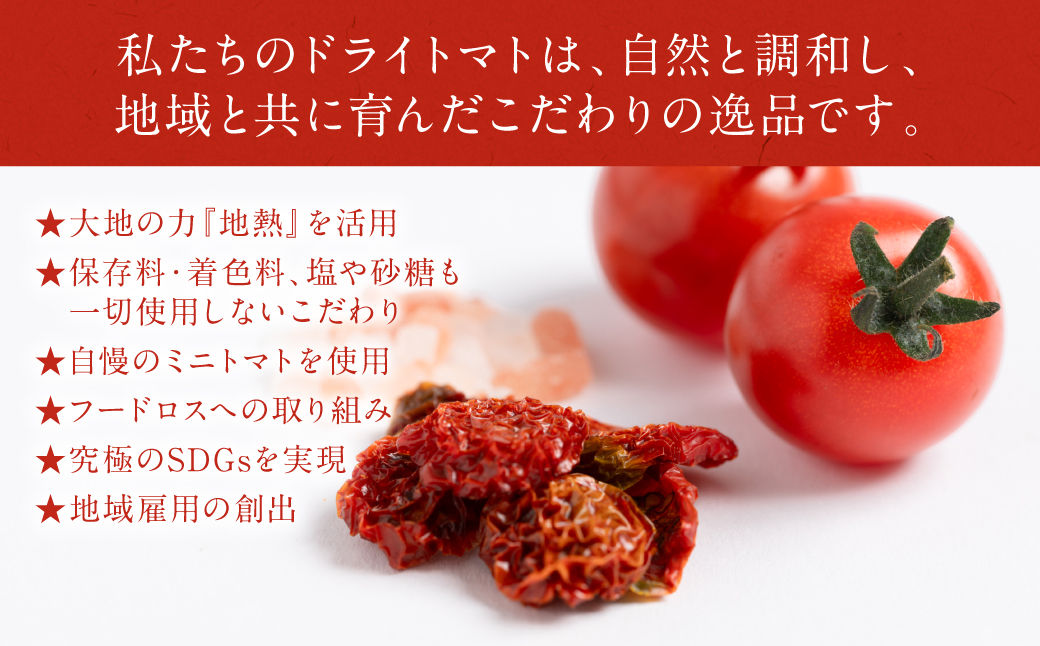 地熱ドライトマト 30g×2袋 トマト 栄養豊富 甘い 美味しい 濃厚 熊本県産