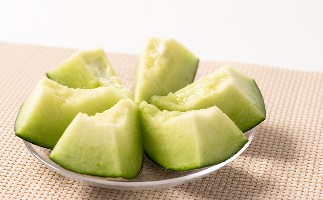 【先行予約】 熊本県八代市産 肥後グリーンメロン 約7kg (1玉1.6kg～2kg) メロン めろん 果物 くだもの フルーツ デザート 旬 青肉 ジューシー 甘い 【2026年6月中旬より順次発送】