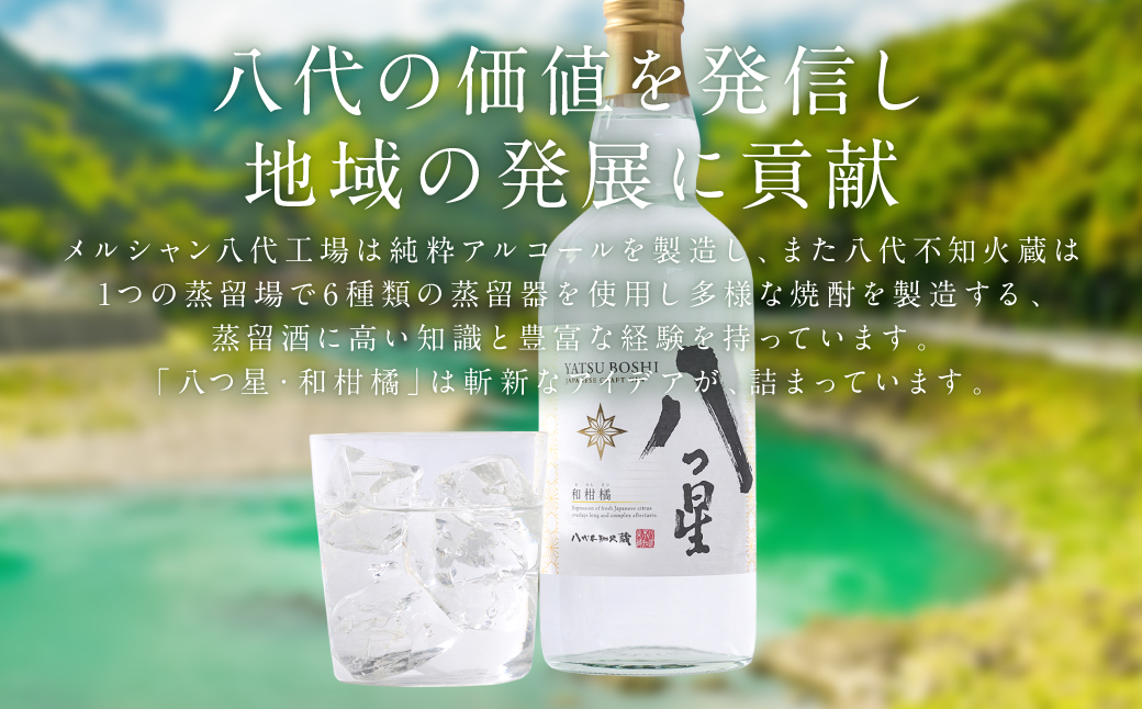 八代不知火蔵（やつしろしらぬいぐら）「八つ星・和柑橘（クラフトジン）」700ml×6本 お酒 蒸留酒 スピリッツ 酒 和柑橘 青柚子 不知火 晩白柚 ボタニカル フレッシュな香り ストレート ソーダ ロック 