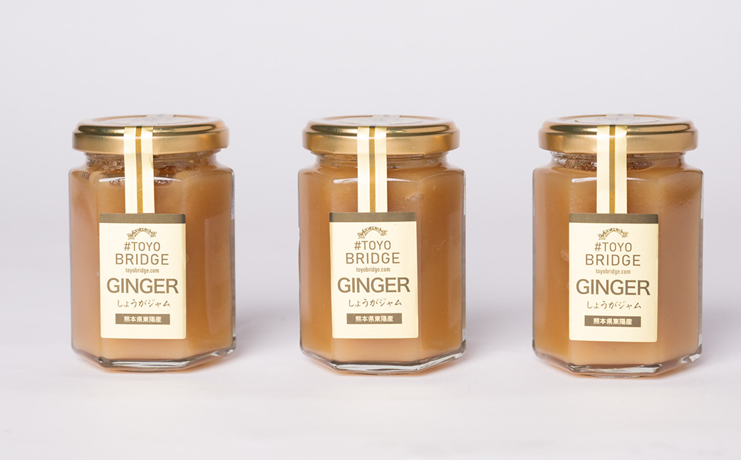 東陽町の生姜100％ 生姜ジャム3本セット 合計480ml (160ml×3本) しょうが ショウガ 温活 冷え対策 朝ごはん おやつ 熊本県 八代市