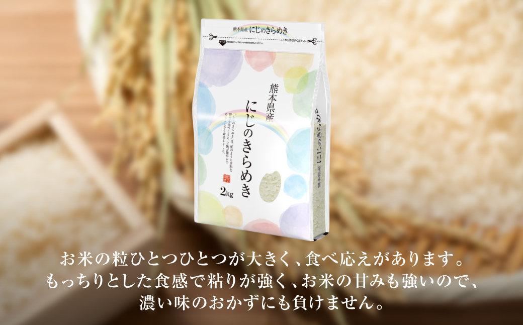 【令和7年産】 熊本県産 にじのきらめき6kg（2kg×3袋） 米 お米 精米 白米 ごはん ご飯 熊本