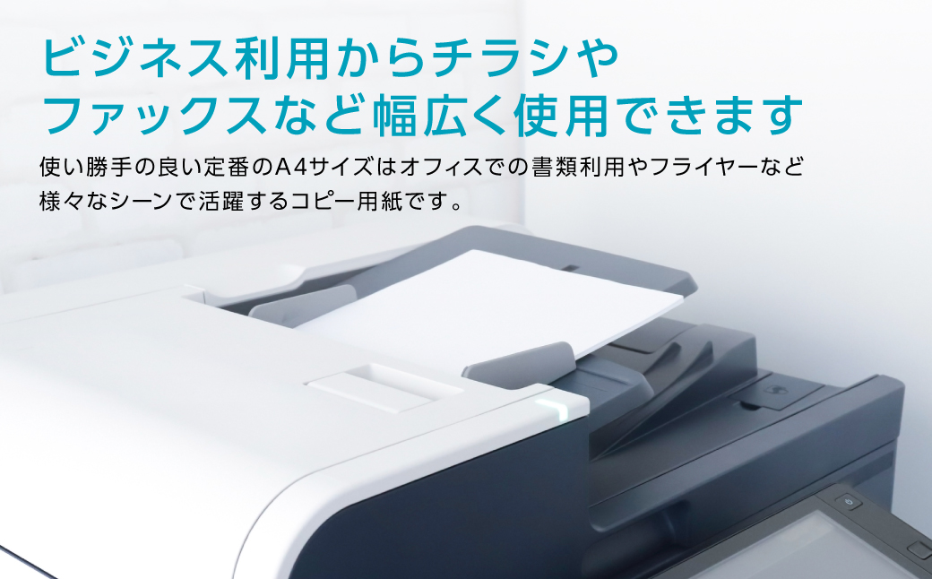 日本製紙 上質PPC-W A4コピー用紙 1000枚（500枚x2パック） 上質紙 白色 事務用品 コピー機 複写機