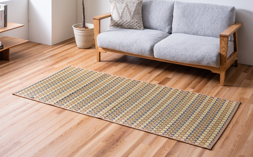 熊本県八代市産のい草を使って丹精込めて織り上げた『タロ』(サイズ：江戸間4.5畳)(カラー：ベージュ) 国産 イグサ 茣蓙 ござ ラグ カーペット 絨毯 マット 織物 敷き物 インテリア