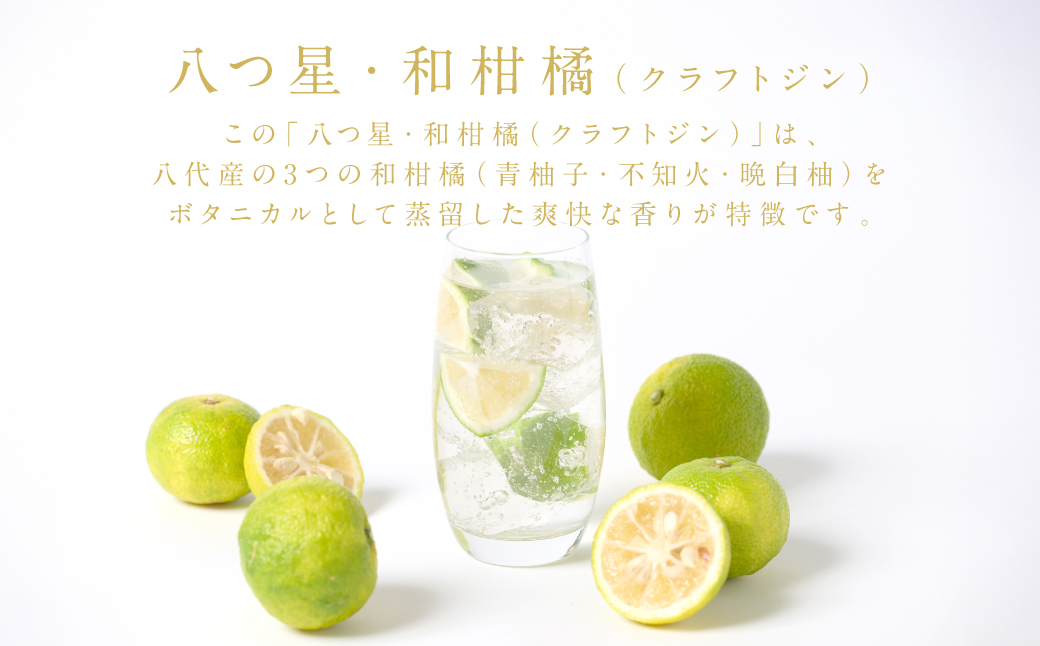 八代不知火蔵（やつしろしらぬいぐら）「八つ星・和柑橘（クラフトジン）」700ml×3本 お酒 蒸留酒 スピリッツ 酒 和柑橘 青柚子 不知火 晩白柚 ボタニカル フレッシュな香り ストレート ソーダ ロック 