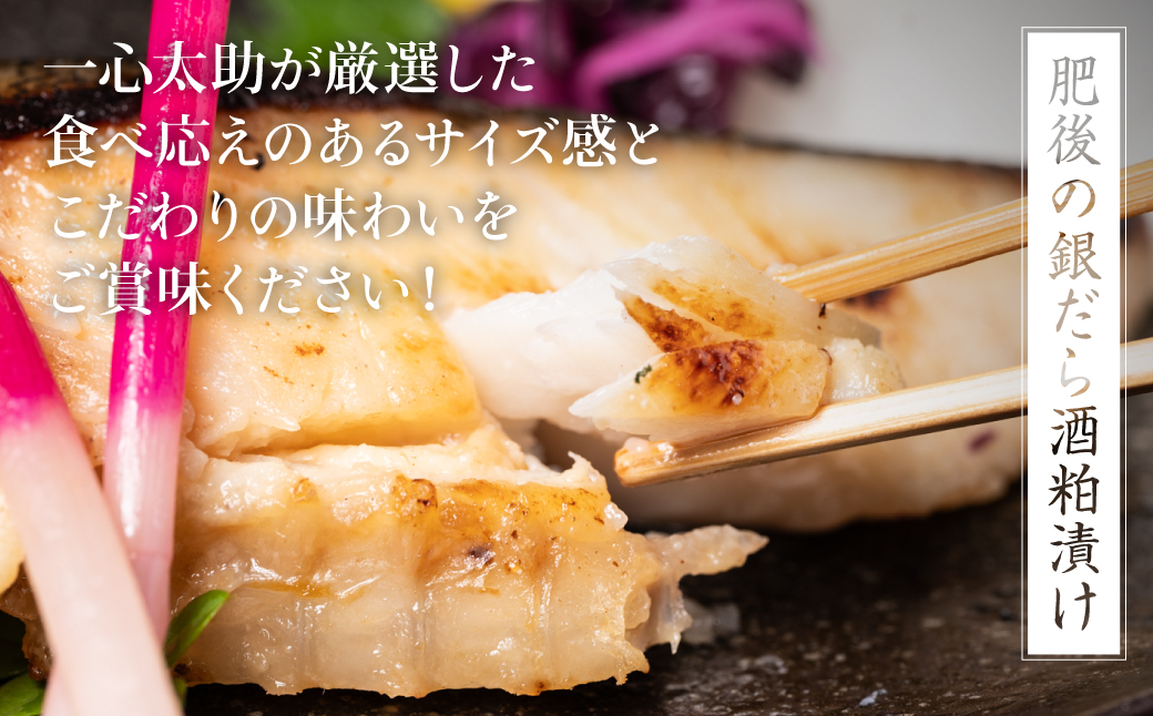 酒蔵育ち 肥後の銀だら 酒粕漬け 2切入×5パック 合計10切 おかず レシピ 焼き魚 酒粕 漬け 赤酒 タラ 鱈 魚 冷凍 真空パック 熊本県 八代市