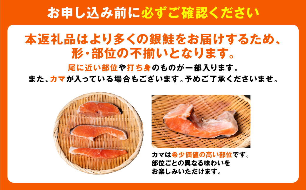 【訳あり】 銀鮭 切り身 たっぷり合計 1kg （鮭 塩鮭 サケ サーモン 甘塩 切身 切り身 大容量 人気の鮭 カマ 希少 魚 鮮魚 冷凍）