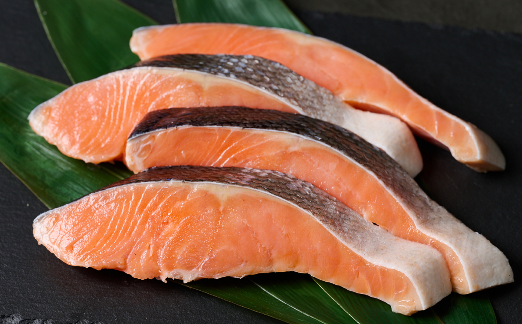 【定期便12回】厚切り プレミアムグレード 銀鮭 切身  (甘塩)  1kg  (約500g×2パック) ギンザケ お弁当 おかず レシピ 焼き魚 ムニエル 冷凍 サケ さけ シャケ 切り身 魚 魚介 甘塩 熊本県 八代市