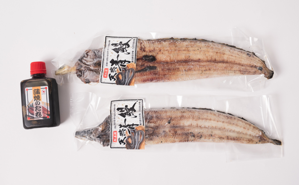 熊本県八代市産 天然うなぎ白焼き(中) 2本 (計300～350g) 蒲焼のたれ付き 鰻 国産 蒲焼 ウナギ うなぎ 冷凍
