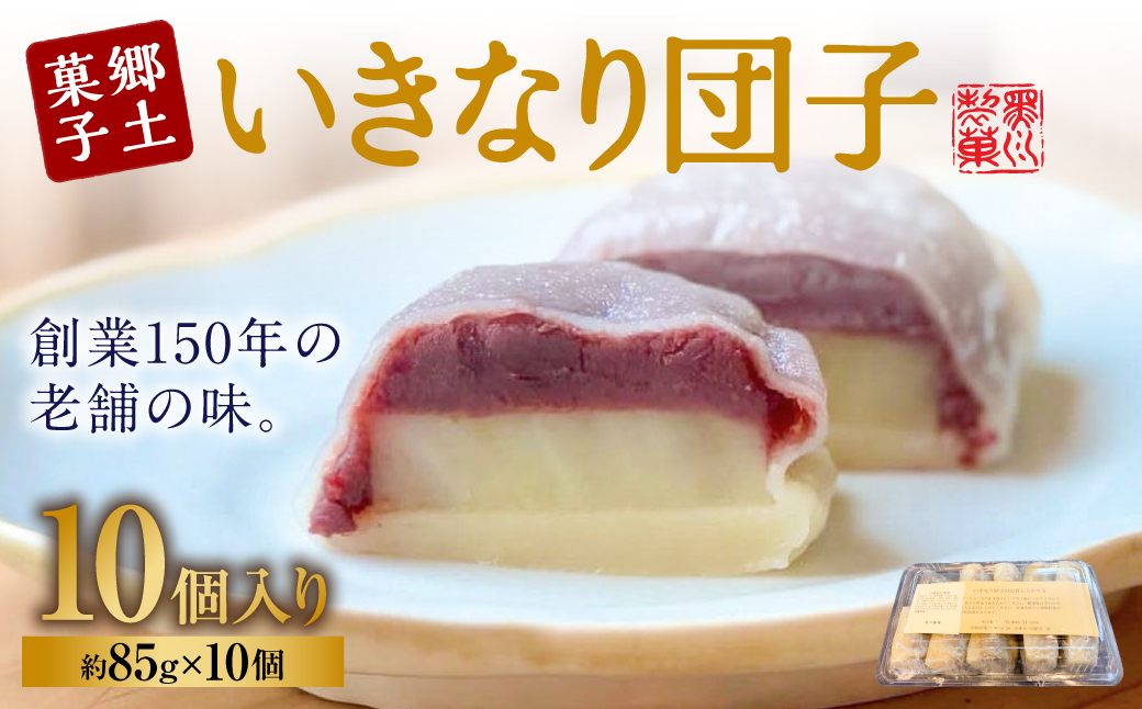 いきなり団子10個詰 団子 紅はるか さつまいも 自家製 あんこ スイーツ おやつ 和菓子 冷凍 老舗 郷土料理 熊本県 八代市