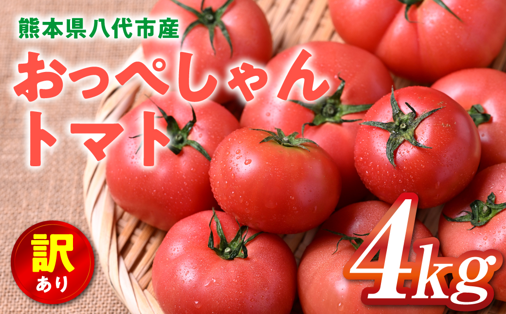 訳あり おっぺしゃんトマト 4kg トマト とまと 野菜 やさい 旬の野菜 地元産野菜 特産品 お取り寄せ 家庭用 食卓