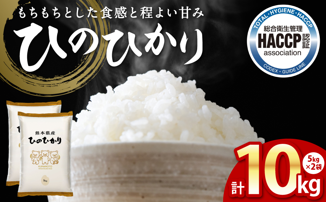 《令和7年産》 ヒノヒカリ 5kg×2袋 合計10kg 熊本県 八代市産 米 お米 精米 白米 国産