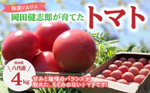 [定期便3回] 野菜ソムリエ岡田健志郎が育てた トマト4kg
